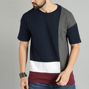 Camiseta de Manga Corta para Hombre, Cuello Redondo, Corte Regular, Estilo Casual, 100% Algodón, Tejido de Punto, Diseño con Ribete en Contraste - Product Image 1
