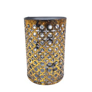 Vente en gros en vrac couleur laiton fait à la main en fer design forme ronde luxe porte-bougie de style moderne fait à la main - Product Image 6