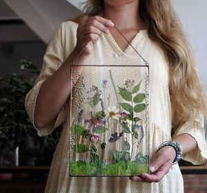 Wholesale Hanging Glass Photo <b>Frame</b> Metal Edge Herbarium Specimen Display <b>Frame</b> <b>Vintage</b> Pressed Flower <b>Picture</b> <b>Frame</b> for Home - Product Image 1
