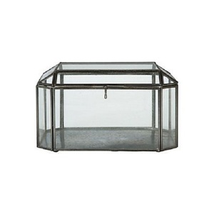 Luxurious Gifting Geometric Crystal Glass Terrarium Lantern Art Decor Eco-Friendly Tabletop <b>Vase</b> for Home Office & Gift Use - Product Image 3