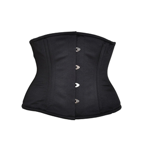 Corset noir en spandex avec fermeture boutonnée, gaine amincissante moulante pour femme adulte, style sexy, tenue de club - Product Image 1