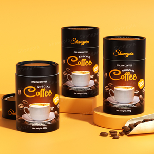 Custom CMYK Paper Tube with Metal Lid Recyclable Kraft Composite <b>Canister</b> for Spice Coffee <b>Tea</b> Packaging OEM - Product Image 4