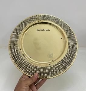 Plato de Frutas Moderno de Metal Plateado con Relieve, Plato para Postres y Pasteles para Hoteles y Bodas, Diseño de Planta, Ecológico, Apto para Lavavajillas, para Frutos Secos - Product Image 6