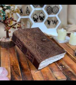 Vintage Handmade Embossed Leather Diary A5 Hardcover Thread Sewing Binding Gift <b>Journal</b> Tree <b>Life</b> Witchcraft Supplies Notebook - Product Image 2