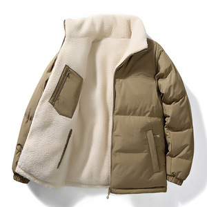 Chaqueta de Forro Polar para Hombre, Casual, con Logotipo Personalizado, MOQ Bajo, al por Mayor, Económica, Abrigo Cálido de Invierno con Bolsillos con Cremallera - Product Image 6