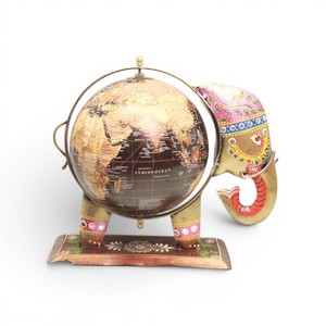Handcrafted Iron <b>Elephant</b> Table Globe | Decorative World Globe Showpiece for Home & Office <b>Decor</b> - Product Image 2