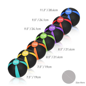 Ballon lesté antidérapant en caoutchouc/vinyle écologique pour le renforcement et l'entraînement du tronc - Product Image 3