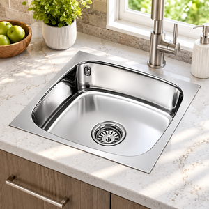 Square Steel New Square <b>Kitchen</b> <b>Sink</b> Polished Bowl Oval Countertop Durable <b>Sink</b> for Modern <b>Kitchen</b> - Product Image 3