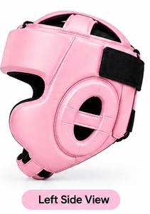 Protector de Cabeza de Boxeo de Cuero Rosa GENERAL INDUSTRIES, Cómodo y Ecológico, Protección Completa para Entrenamiento de Kickboxing - Product Image 5