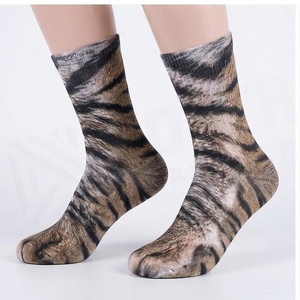 Chaussettes de sport à imprimé animal motif patte de tigre, respirantes, impression numérique pour adultes, usage décontracté - Product Image 3