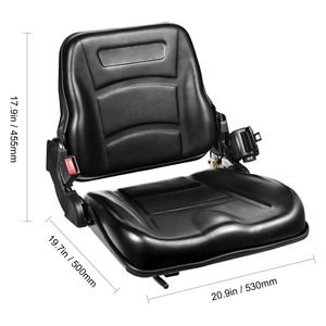 Sedile Universale per Carrelli Elevatori e Trattori con Angolo Regolabile, Microinterruttore Posteriore, Cintura di Sicurezza Retrattile, 6.3-13.4 Pollici, Sedia Industriale - Product Image 2