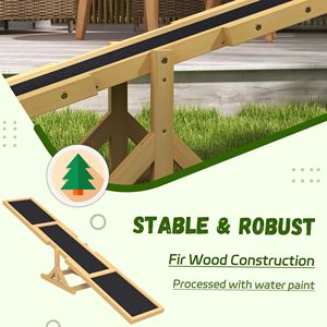 Altalena per Cani in Legno Giallo, Attrezzatura per Addestramento Ecologica e Impermeabile, Stile Semplice per l'Esercizio degli Animali Domestici - Product Image 4