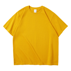 T-shirt court en coton tricoté respirant à motif uni, écologique, personnalisé, haute qualité, prix bas, livraison directe usine 2025 - Product Image 6