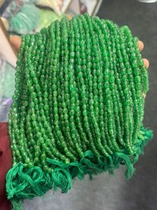 Natural Green Stone Rondelle Beads Faceted Loose Gemstone Beads for Jewelry Making - Product Image 5