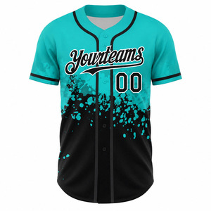 Maillots de baseball personnalisés en gros à manches courtes, en tissu athlétique de qualité supérieure, coupe confortable, qualité durable, imprimé sur le devant - Product Image 6