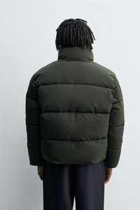 Veste matelassée unie à fermeture éclair sur le devant pour homme, idéale pour l'hiver, tenue décontractée quotidienne, durable, ensemble de vêtements d'extérieur - Product Image 4