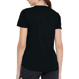 Camisetas de Verano para Mujer al por Mayor, Camisetas de Algodón de Alta Calidad de Color Sólido para Mujer, Ropa Casual con Logotipo Personalizado en la Parte Delantera - Product Image 2