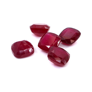 Rubis naturel de Bangkok calibré 9 mm taille coussin, pierre précieuse de rubis naturel à facettes pour la fabrication de bijoux, prête à l'emploi - Product Image 1