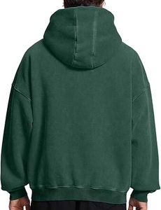 Mens Heavyweight Acid Wash Oversized Hoodie Vintage Sun Faded <b>Sweatshirt</b> Streetwear French Terry Pullover Zipper Up Hoodie - Product Image 2