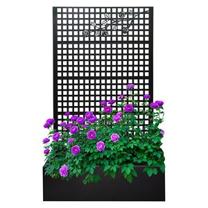 Pannelli Grigliati in Metallo per Recinzione e Cancello, Schermo per la Privacy per Aiuole Rialzate da Esterno, 180 cm (H) x 110 cm (L) x 40 cm (P) - Product Image 4