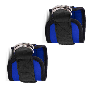 Adjustable Blue <b>Ankle</b> <b>Support</b> Straps Brace With Metal Ring For Sports Injury Protection Unisex Adult Size - Product Image 2