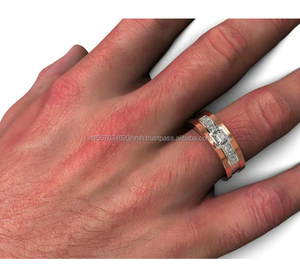 Princess Lab Grown Diamond Ring Jewelry, IGI/GIA 14K Anillo de oro para mujer Anillo de compromiso/Anillo de bodas Lab Creado - Product Image 4