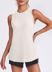Débardeur décontracté tendance pour femme, sans manches, doux, extensible, côtelé, respirant, séchage rapide, écologique, vêtement de fitness estival - Product Image 2