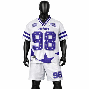 Maillot de football américain professionnel à prix abordable, de haute qualité, respirant, 100 % polyester, à manches courtes, imprimé - Product Image 1