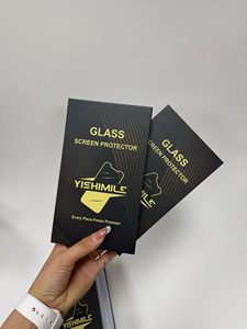 Gold Foil Stamping Custom Design Screen Protector Cardboard Package Box with V Slot Finish - Product Image 3