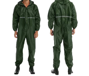 Combinaison de pluie imperméable verte pour homme, manches longues, polyester, une pièce, toutes saisons, vêtements d'extérieur, qualité supérieure - Product Image 4