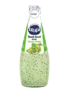 Groothandel 290ml glazen flesjes gearomatiseerde basilicumzaad drank natuurlijke drank gesteriliseerd OEM private label fabrikant uit Vietnam