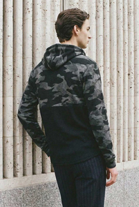 เสื้อฮู้ดดี้ SOSH 4 ลายพรางสำหรับผู้ชาย แบบถักลายวาฟเฟิล - Product Image 2