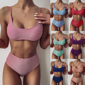 Conjunto de Bikini de 2 Piezas para Mujer, a la Moda, de Alta Calidad, con Cuello Halter, Ecológico, de Secado Rápido, Transpirable, con Tanga, Traje de Baño para Playa - Product Image 3
