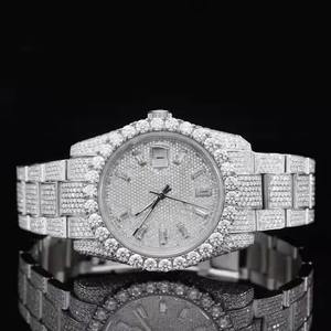 นาฬิกาฮิปฮอปคุณภาพสูงประดับเพชรโมอิสซาไนต์สำหรับผู้ชาย ดีไซน์หรูหราเต็มหน้าปัด พร้อมกลไกจักรกล มีจำหน่ายแล้ว - Product Image 1