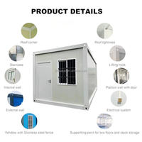 Edificio Modular en Contenedor de 20 pies, Casa Contenedor de Panel Sándwich de Acero, Diseño de Ensamblaje Rápido, Lista para Habitar, Oficina, Villa, Dormitorio