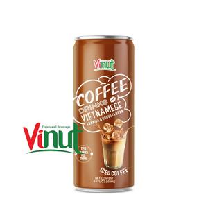 Bebida de Café Helado Instantáneo con Sabor a Mocha, Arábica Robusta, Dulce, con Azúcar, Lata de Aluminio de 250 ml, VINUT, para Venta al por Mayor - Product Image 1
