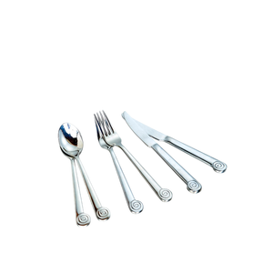 Ensemble de couverts minimalistes modernes avec manches en bois, finition miroir haute brillance, compatible lave-vaisselle, pour la vaisselle de mariage - Product Image 5