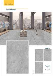 Dalle de porcelaine brillante Aqua Marina 1200x1800mm effet marbre marron, carrelage mural et de sol design ACCENTS pour villas et centres commerciaux - Product Image 6