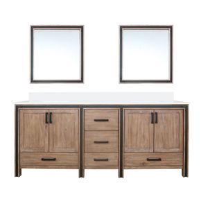 Mobile bagno doppio in legno rustico effetto fienile 80 pollici L X 22 Pollici Piano in marmo coltivato D e 30 pollici Specchiere per Bagno - Product Image 1