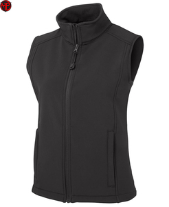 Gilet softshell noir zippé sans manches, coupe-vent, respirant, pour activités de plein air, gilet en polaire - Product Image 2