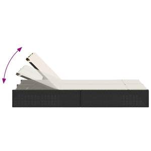 เก้าอี้อาบแดดคู่ สีดำและสีครีมไวท์ - Product Image 6