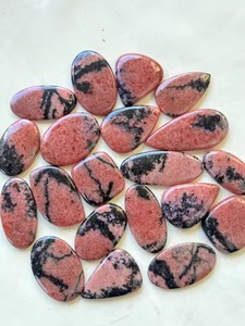 Vente en gros de cabochons de rhodonite de qualité AAA 100% naturels, pierres précieuses en vrac pour la fabrication de bijoux, lot de pierres précieuses de rhodonite - Product Image 2