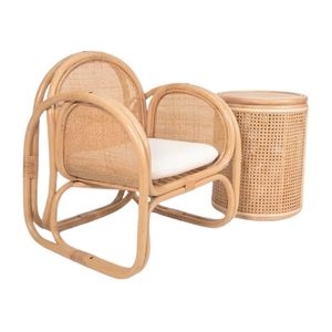 Chaise longue et table en rotin pour enfants, chambre de bébé, haute qualité, prix d'usine, vente chaude, vente en gros, sièges confortables pour bébés - Product Image 1
