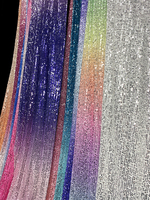 Tissu à sequins dégradé arc-en-ciel imprimé numérique 2024 maille rayure broderie paillettes tissu à paillettes