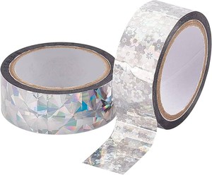 Multi-Color 3D Holographic Glitter Tape Wholesale Strong Adhesive Reflective Craft Tape for Decoration Gift Wrap & <b>Scrapbooking</b> - Product Image 1