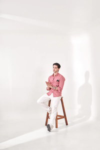 Camisa de Manga Larga para Hombre, Camisa Bordada con Gato, Corte Ajustado, Cierre de Botones, Informal, de Moda, Mezcla de Algodón, Camisa con Diseño Gráfico para Fiesta o Club - Product Image 3