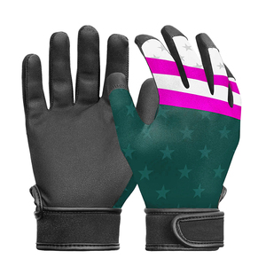 Gants de frappe à doigts entiers en cuir PU vert, rose, blanc, noir, avec fermeture auto-agrippante, durables, pour entraînement, unisexe adulte - Product Image 1