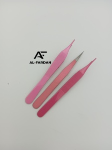 Extension de sourcils en acier inoxydable à pointe droite inclinée enduite de couleur personnalisée de haute qualité et pince à épiler Volume de cils - Product Image 2