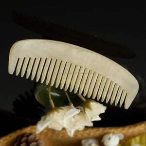 หวีเขาวัวธรรมชาติขนาดใหญ่ทำด้วยมือคุณภาพสูงจากอินเดีย - Product Image 1