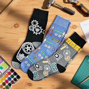 Calcetines Casuales de Invierno para Hombre de Primera Calidad, Personalizables, Transpirables, Cómodos, Tejidos con Spandex/Nylon, Resistentes a Desgarros - Product Image 4